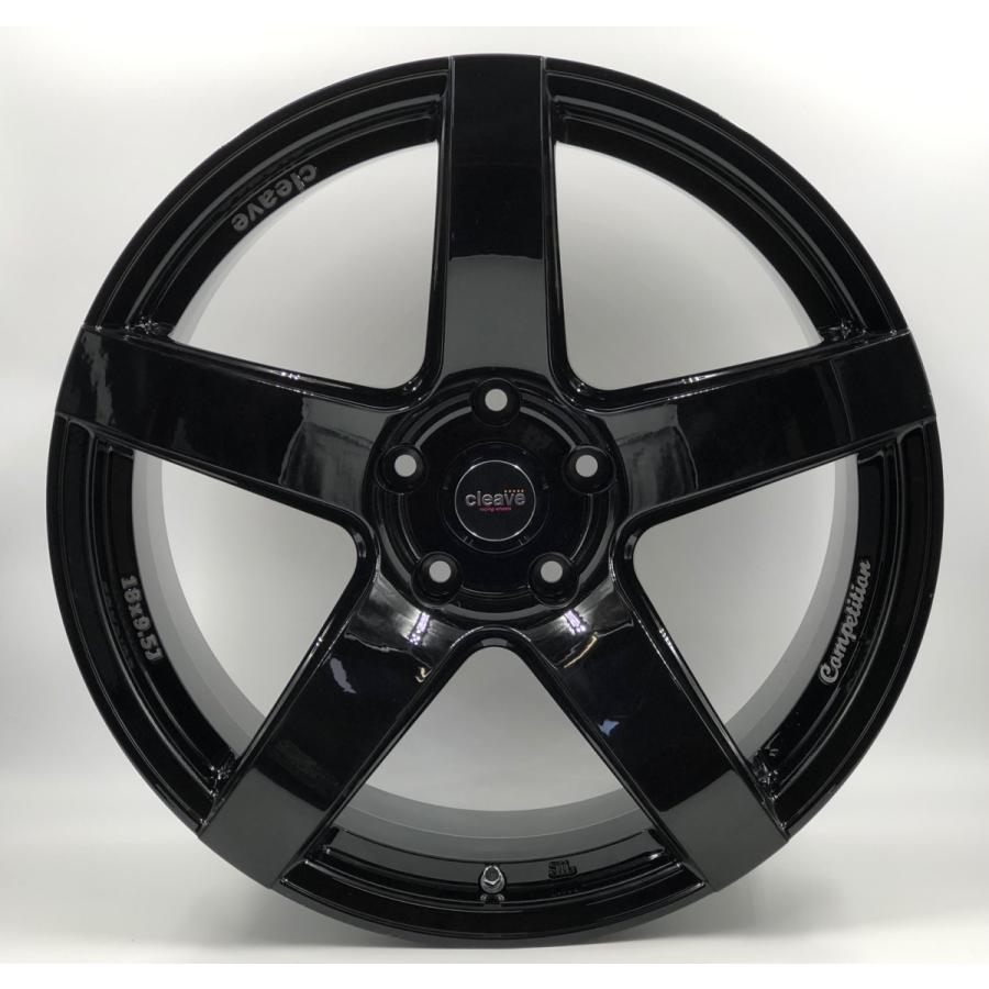 CLEAVE RACING TS54C 18x9.5J +18 5H-114.3 ブラック 2本セット