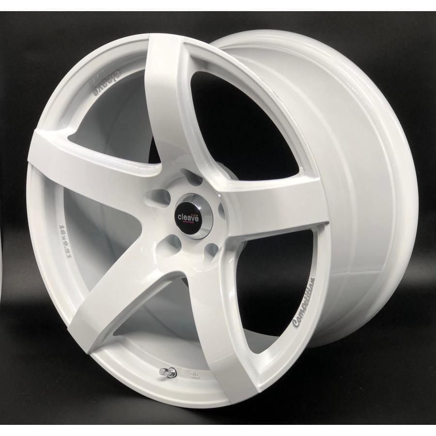 CLEAVE CLEAVE RACING TS54C 18x9.5J +18 5H-114.3 ホワイト 4本セット