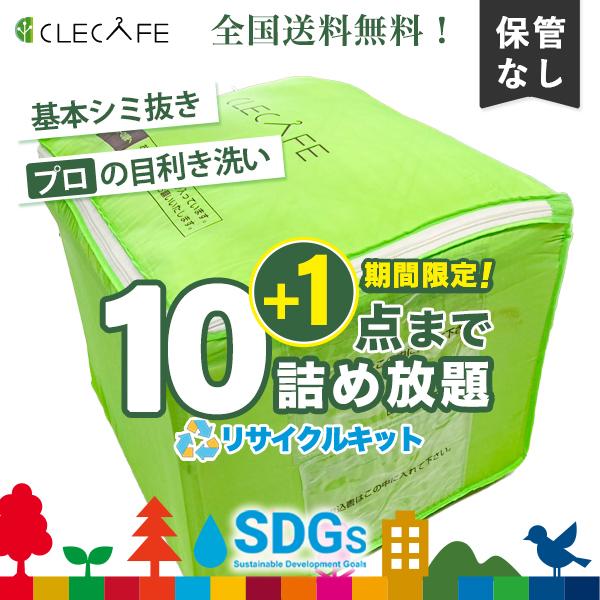 衣類 宅配クリーニング 詰め放題 10点+1まで シミ抜き プロの目利き洗い 全国送料無料 レギュラー（リサイクルキット） | 
