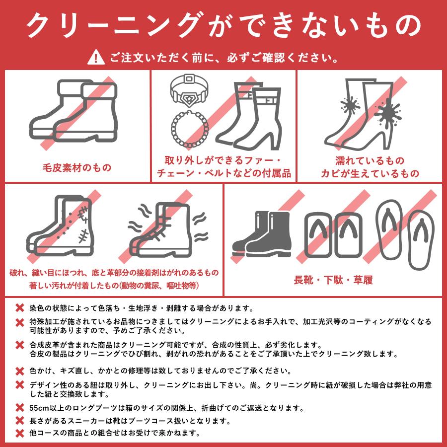 ブーツ 宅配クリーニング ２足 手洗い・除菌・消臭・簡易補色 全国送料無料 |  | 09