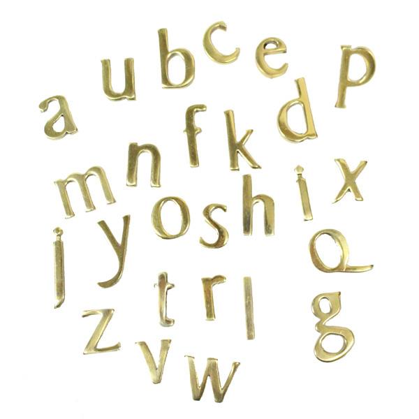 真鍮 レター 小文字ゴールド23mm a b c d e.f メール便 ネコポス |  | 08