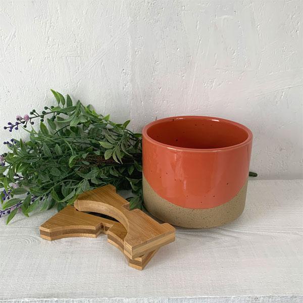 レーナ 15 ピンク スタンド付き 底穴なし 鉢カバー プランター ポット |  | 02