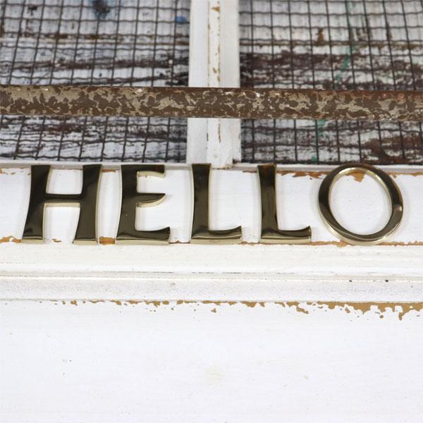 真鍮 ゴールド 45mm HELLO セット 大文字 H E L L O レター 真鍮 レター ナンバー 大文字 アルファベット 看板 表札 ネーム ツリーハウス ネコポス メール |  | 08