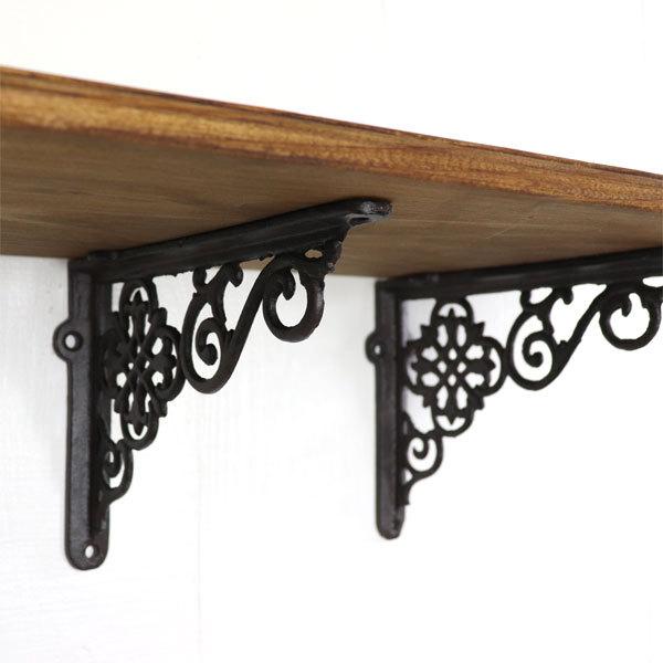 ブラケット アイアンブラケット 棚受け 中くらいサイズ アイアン アンティーク 2個セット |  | 04