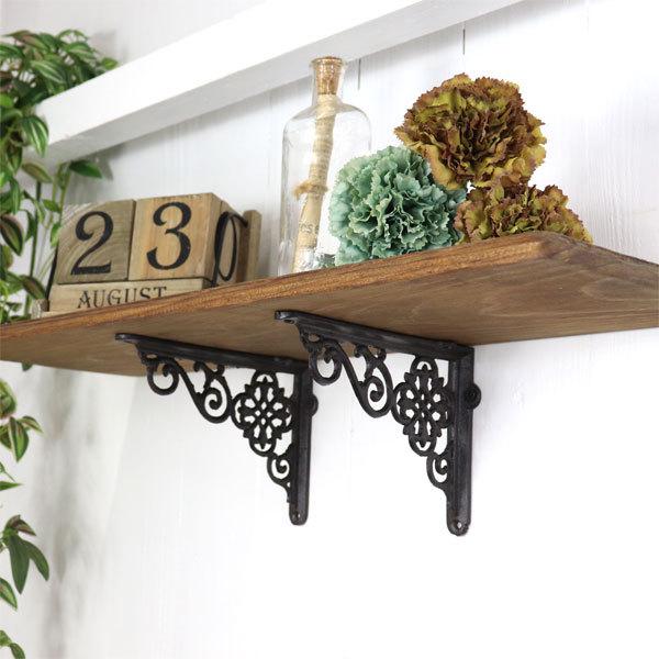 ブラケット アイアンブラケット 棚受け 中くらいサイズ アイアン アンティーク 2個セット |  | 06