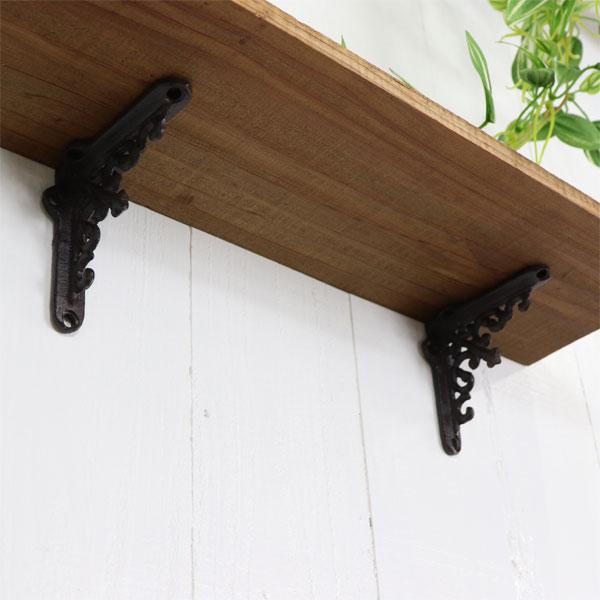 ブラケット アンティーク調 小サイズ 棚受け金具 インテリア DIY ブラウン アイアンブラケット ウォールシェルフ |  | 06
