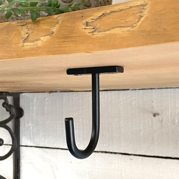 アイアン　ハンギングフック シングル ブラック　カウンター下フック | 