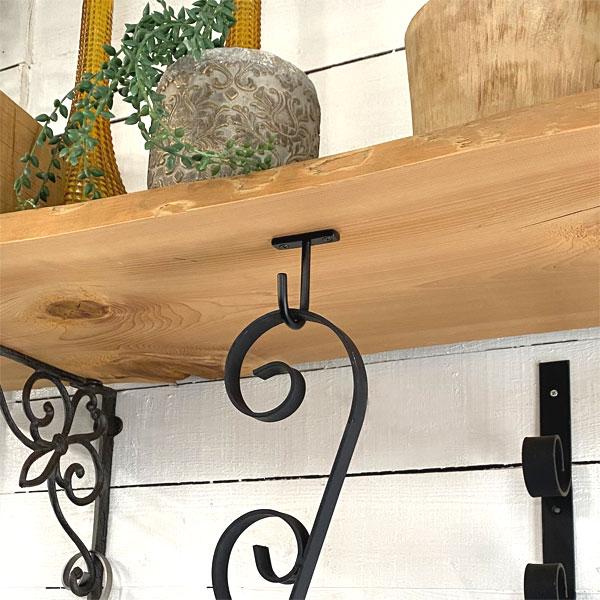 アイアン　ハンギングフック シングル ブラック　カウンター下フック |  | 02