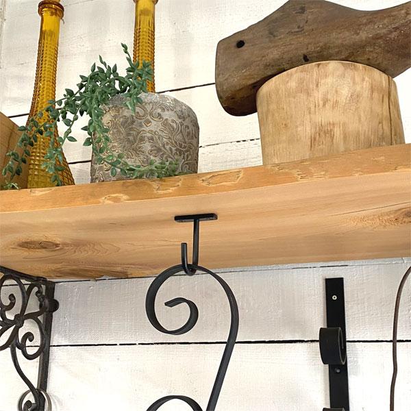 アイアン　ハンギングフック シングル ブラック　カウンター下フック |  | 06