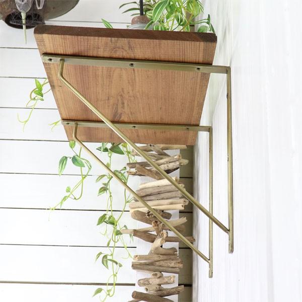 棚受け ブラケット 大きいサイズ ウォールシェルフ 収納 アイアン DIY 飾り棚 カフェ風 お店棚 |  | 03