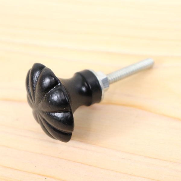 取っ手 アンティーク風 つまみ アイアンノブ 引き出し ノブ ブラック |  | 06