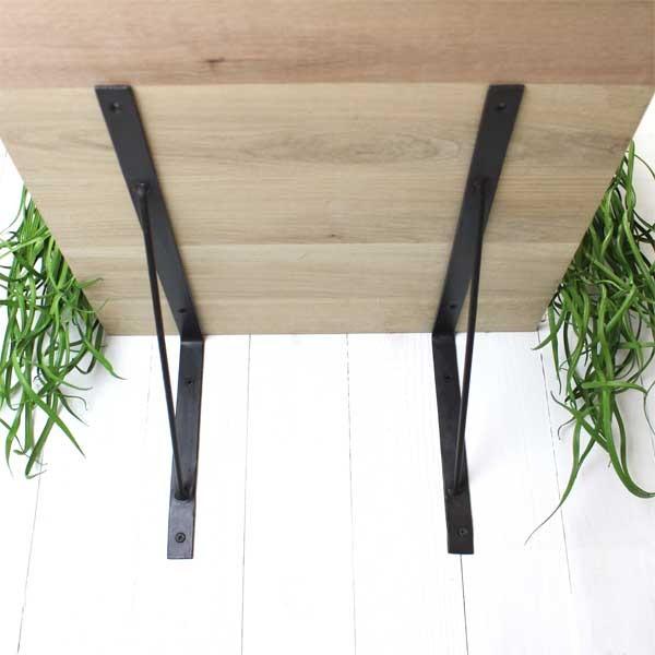 棚受け ブラック アンティーク風　W2.5×H23.5×D27.5cm |  | 03