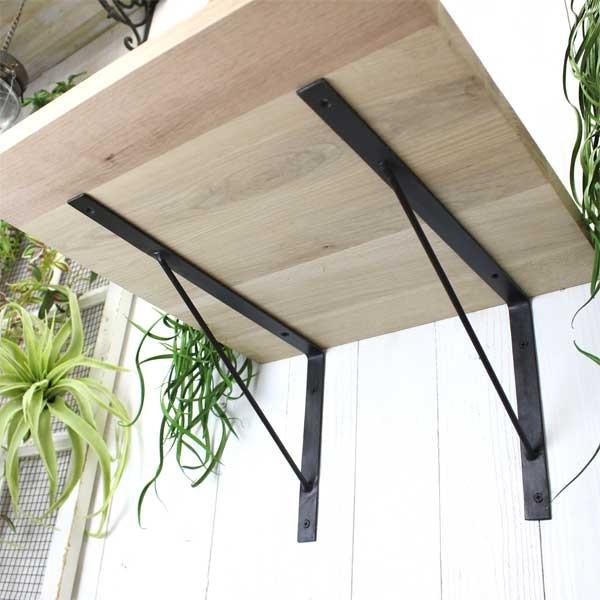 棚受け ブラック アンティーク風　W2.5×H23.5×D27.5cm |  | 04