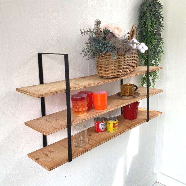 アイアン フレームブラケット インダストリアル 棚受け ウォール