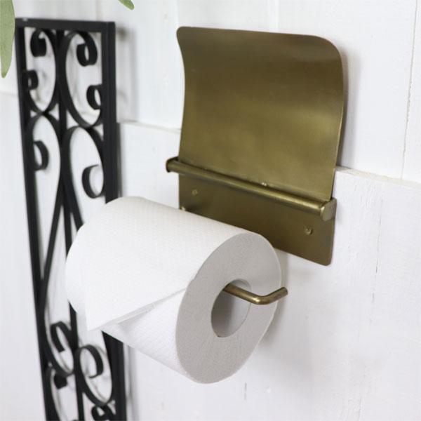 アンティーク　ペーパーホルダー アイアンペーパーホルダー アンティークゴールド トイレット