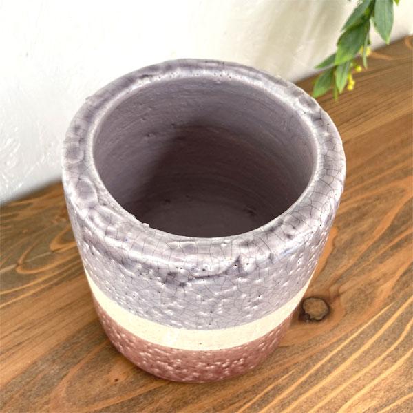 コスタシリンダー 12 パープル ピンク 鉢 底穴なし 陶器 コスタシリンダー 12 パープル ピンク 鉢 底穴なし 陶器