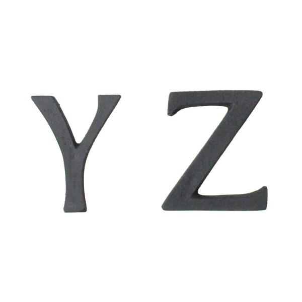 大文字 ブラック 45mm 真鍮 アルファベットY Z メール便 ネコポス | 