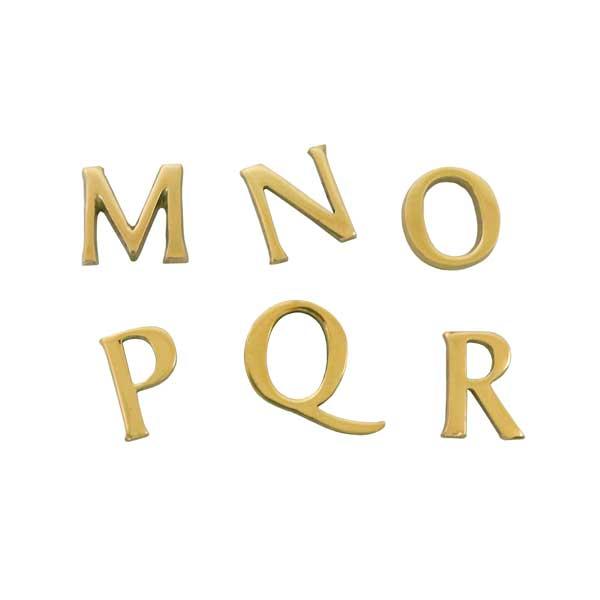 真鍮 レター ナンバー 大文字 ゴールド23mm MNOPQR メール便 ネコポス | 