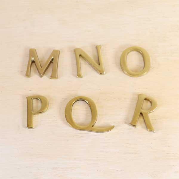 真鍮 レター ナンバー 大文字 ゴールド23mm MNOPQR メール便 ネコポス |  | 07