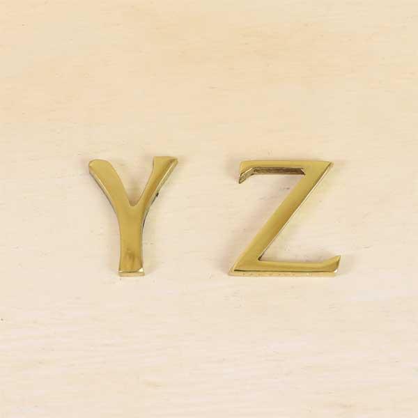 DIY レター ナンバー 大文字 ゴールド 真鍮 23mm YZ メール便 ネコポス |  | 03