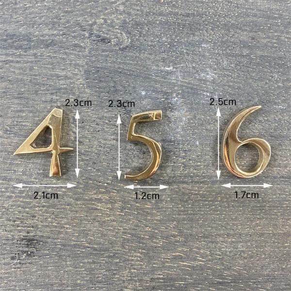 真鍮 ゴールド 23mmナンバー 数字 0123456789 メール便 ネコポス |  | 04