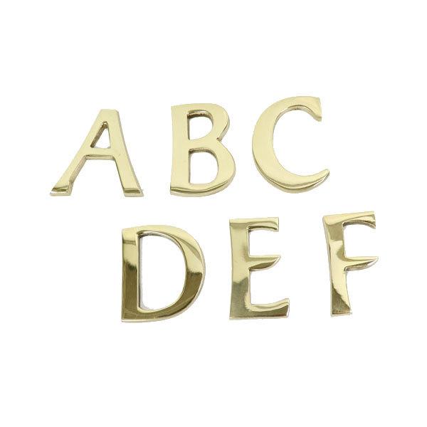レターナンバー 真鍮 アルファベット 大文字 DIY 表札 店舗 45mm ABCDEF