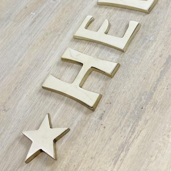 真鍮  ゴールド スター 星 33mm 星 スター 看板 表札 ネームプレート ツリーハウス ネコポス メール便 |  | 04
