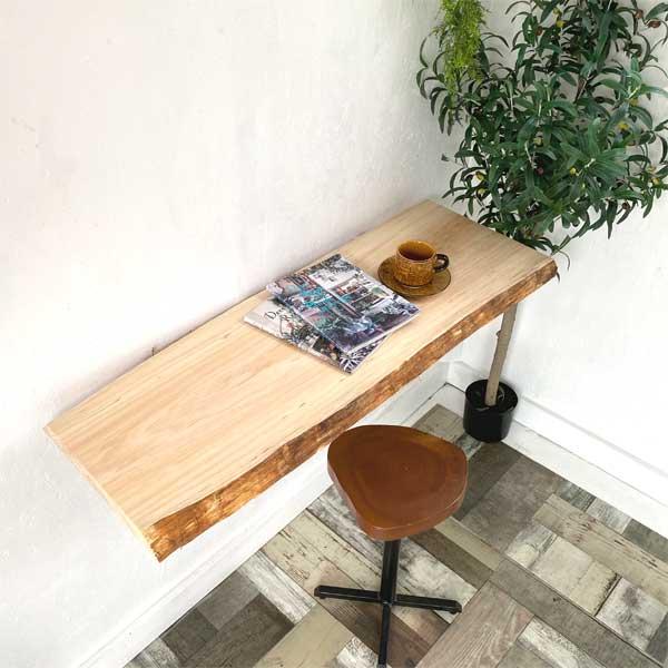 送料無料 無垢板 カウンターテーブル 棚板 無垢 桧 ひのき テーブル 一