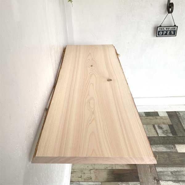 送料無料 一枚板 無垢 ひのき 檜 桧 棚板 棚 カウンター 机 天板 |  | 02