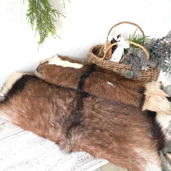 ゴートレザー goat 毛皮 マット 1点物 1枚革 山羊皮_4