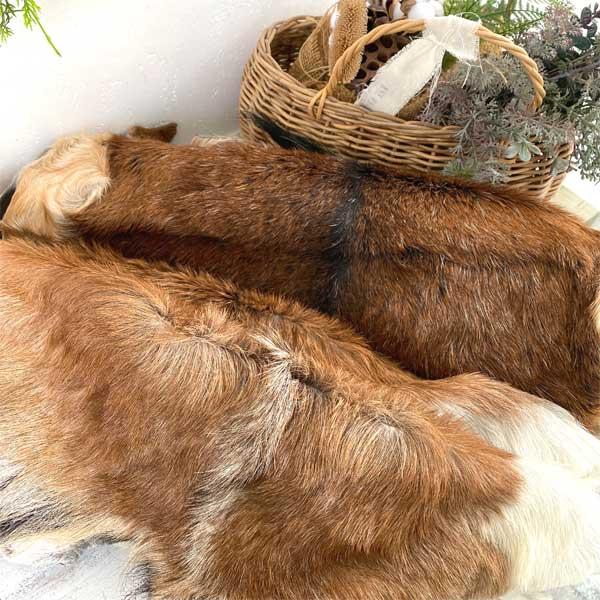 ゴートレザー goat 毛皮 マット 1点物 1枚革 山羊皮 ハラコ 大型 革材料 革素材 レザークラフト |  | 04