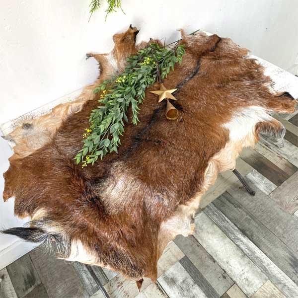 ゴートレザー goat 毛皮 マット 1点物 1枚革 山羊皮 ハラコ 大型 革材料 革素材 レザークラフト |  | 06