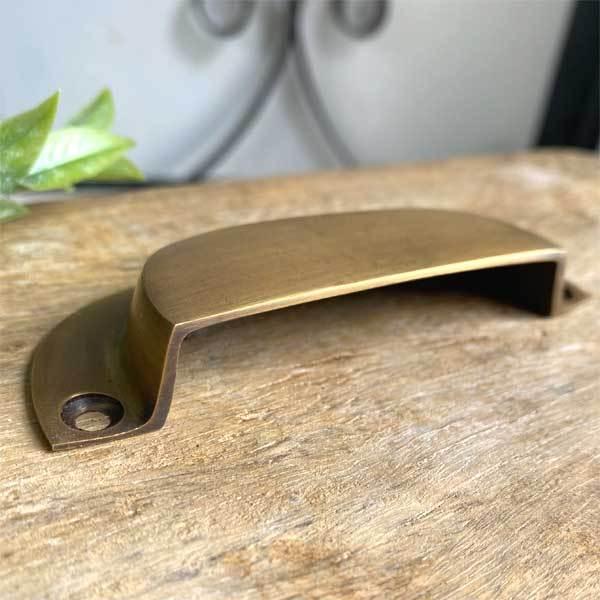 真鍮 半月型 取っ手 W9.8×H3.6×D1.3cm  1個売り i045 |  | 02