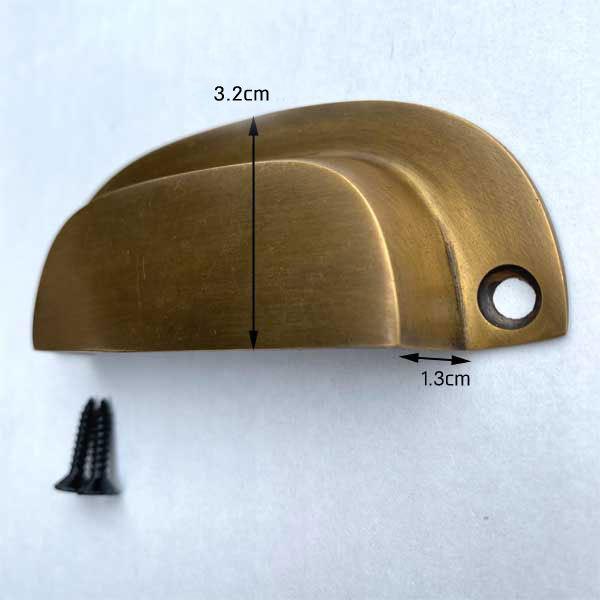 真鍮 半月型 取っ手 W9.8×H3.6×D1.3cm  1個売り i045 |  | 04