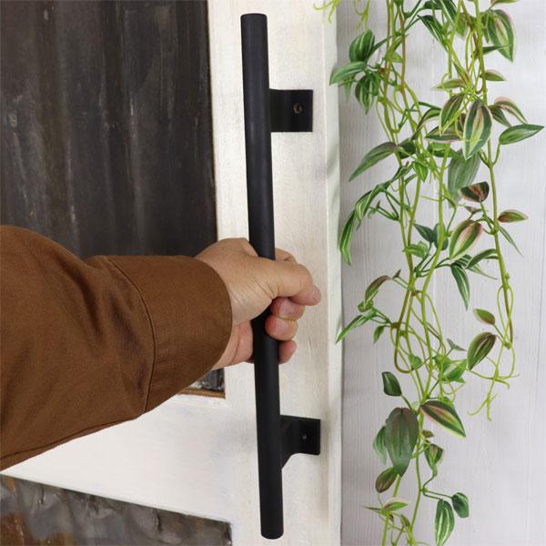 アイアン ドアハンドル ハンドル 扉 スチール 黒 ブラック おしゃれ シンプル DIY IRON DOOR HANDLE |  | 04