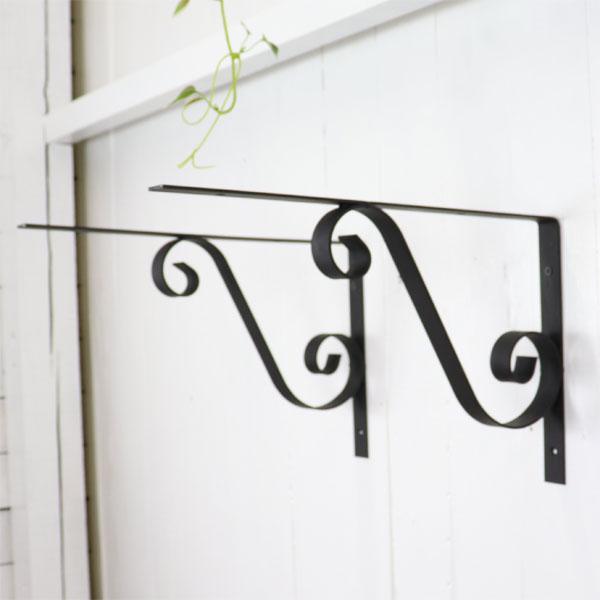 特大サイズ アイアン 日本製 棚受け ブラケット bracket シンプル ナチュラル感 2個セット | 