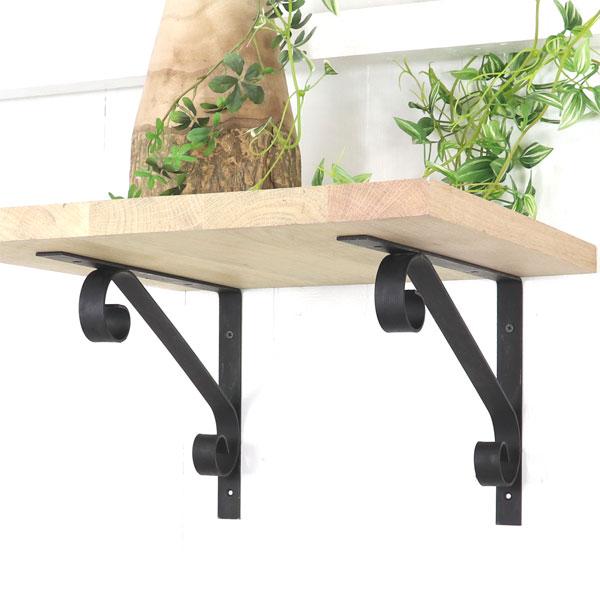 特大サイズ アイアン 日本製 棚受け ブラケット brackets シンプル ナチュラル感 2個セット |  | 06