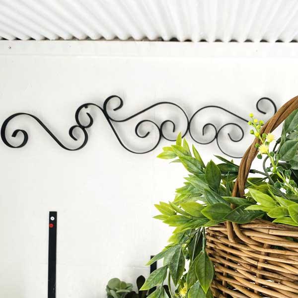 日本製 壁飾り アンティーク アイアン インテリア 横長 エレガント