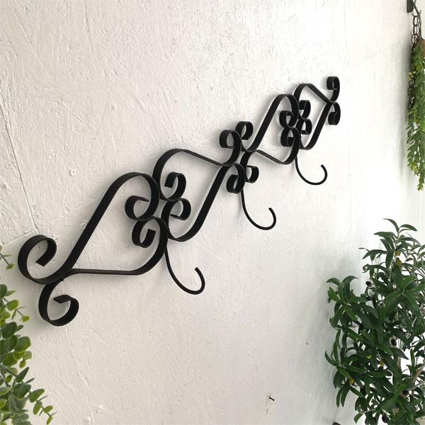 アイアンウォールフック アイアン壁飾り リーフ アイアン雑貨 壁面飾り 壁掛けインテリア ウォールデコ おしゃれ ブラック |  | 02