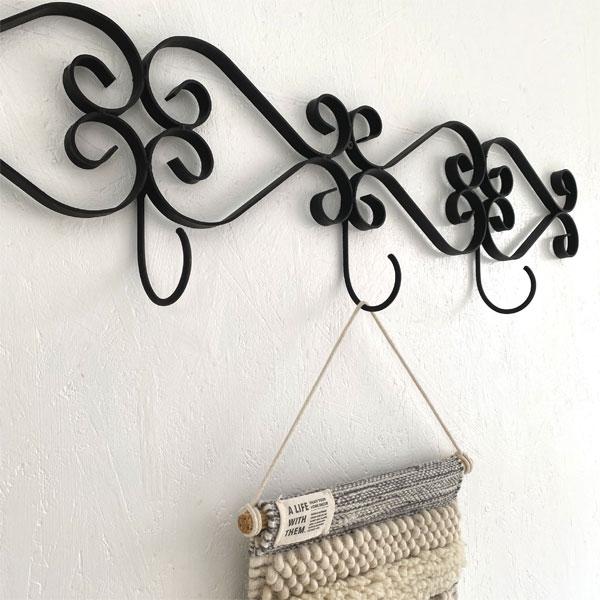 アイアンウォールフック アイアン壁飾り リーフ アイアン雑貨 壁面飾り 壁掛けインテリア ウォールデコ おしゃれ ブラック |  | 03