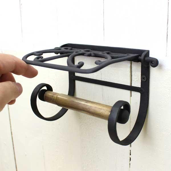 トイレットペーパーホルダー 真鍮 ブラックカラー |  | 03