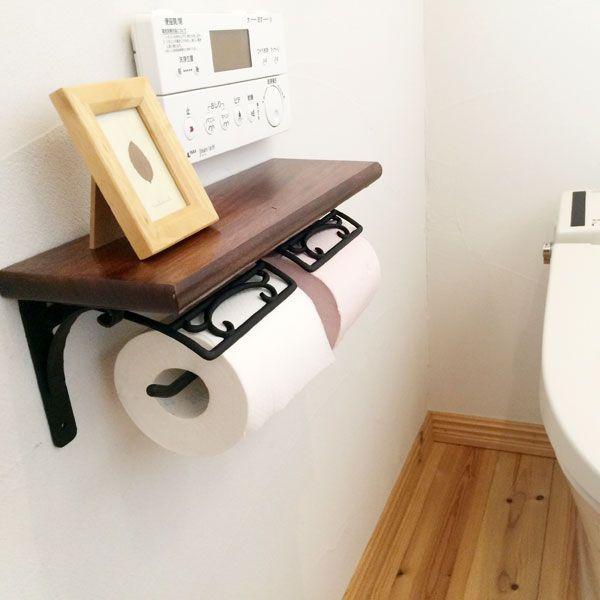 トイレットペーパーホルダー 木製 ダブルトイレットペーパーホルダー 真鍮 |  | 04