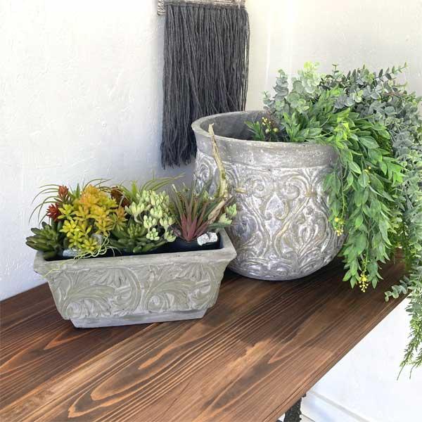 アラベスク・レトロプランターS 底穴あり 陶器ポット 観葉植物 植木鉢 ガーデン雑貨 |  | 06