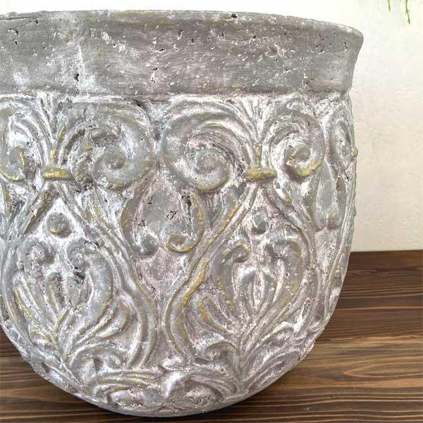 ゴシック・グランジポット 底穴あり 陶器ポット 観葉植物 植木鉢 ガーデン雑貨 大型ポット |  | 02