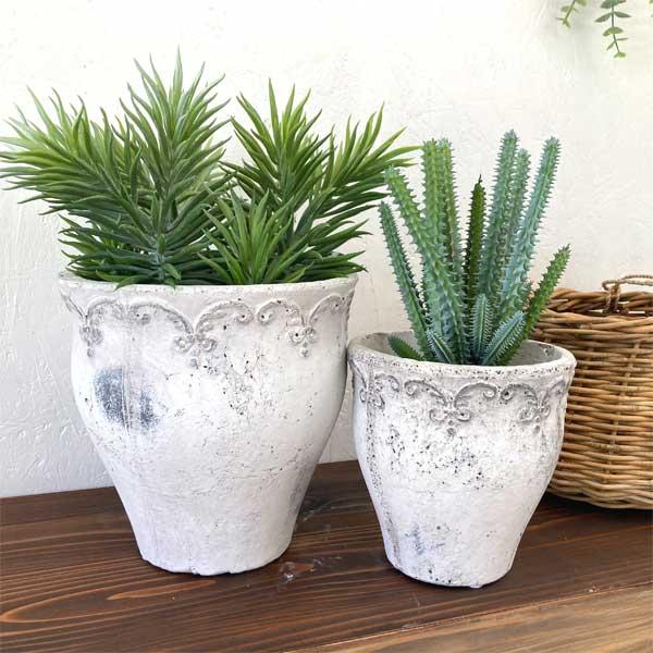 ブランシェ ジャーポット 2点セット 底穴あり 陶器ポット 観葉植物 植木鉢 ガーデン雑貨 |  | 01