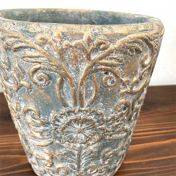 アイビー・ラウンドポット 底穴あり 陶器ポット 観葉植物 植木鉢 ガーデン雑貨 |  | 02