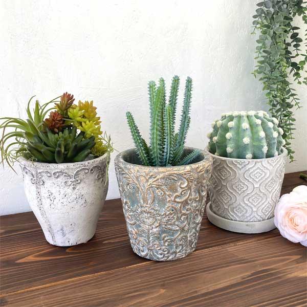 アイビー・ラウンドポット 底穴あり 陶器ポット 観葉植物 植木鉢 ガーデン雑貨 |  | 06