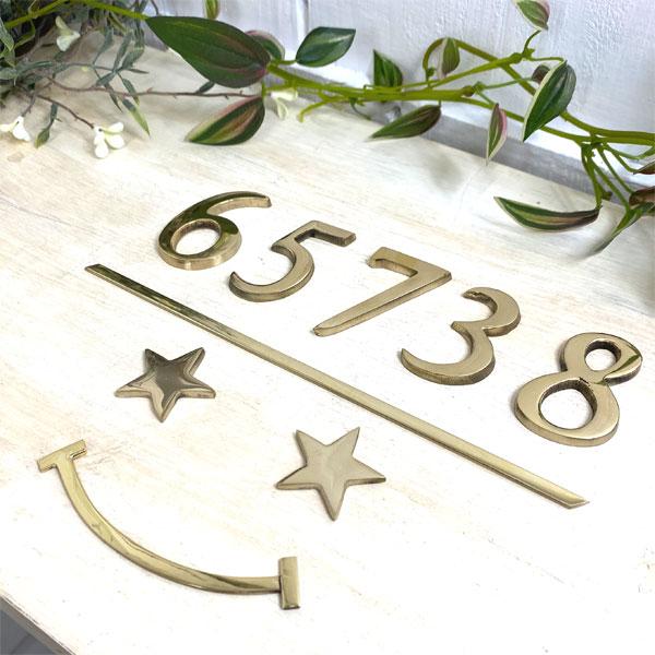 真鍮  ゴールド スマイル 笑顔 １０ｃｍ  看板 表札 ネームプレート  ネコポス メール便 |  | 02