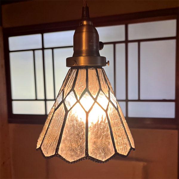 釣り下げ式ライト ステンドグラスシェード ブルー レトロモダン クラシック |  | 06