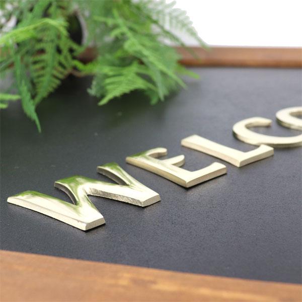 真鍮 ゴールド 45mm WELCOME 大文字 レター 真鍮  大文字 アルファベット 看板 表札 ネーム メール便 |  | 01